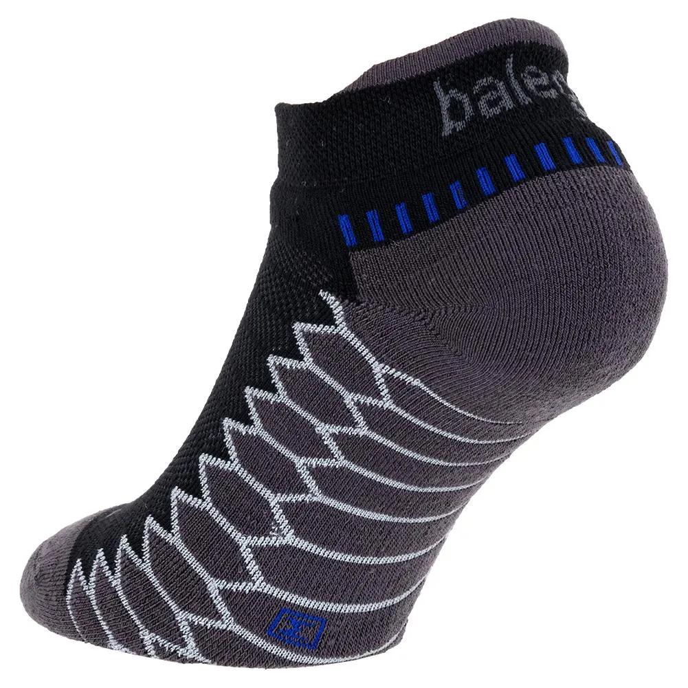 Silver No Show Performance Runner Socks Black and Carbon