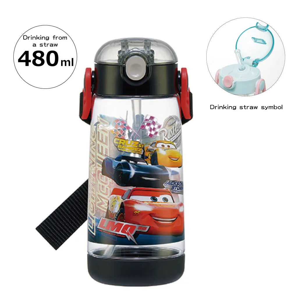 Skater Collaboration One Touch Water Bottle 480ml Direct Drinking Bottle Children Toddler Skater Straw Bottle Antibacterial Dishwasher Safe Made in Japan