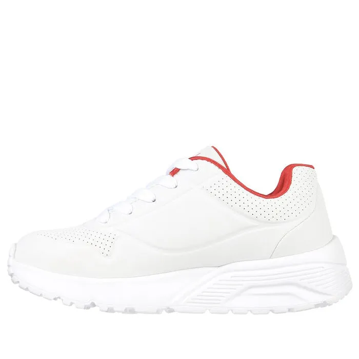 Skechers Kids Youths Uno Lite Spread The Joy White Pink Red