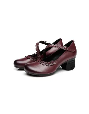 Spring Diagonal Strap Front Retro Chunky Shoes