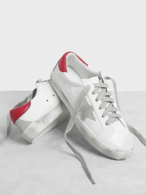 Star Design Lace Up Splice Sneakers