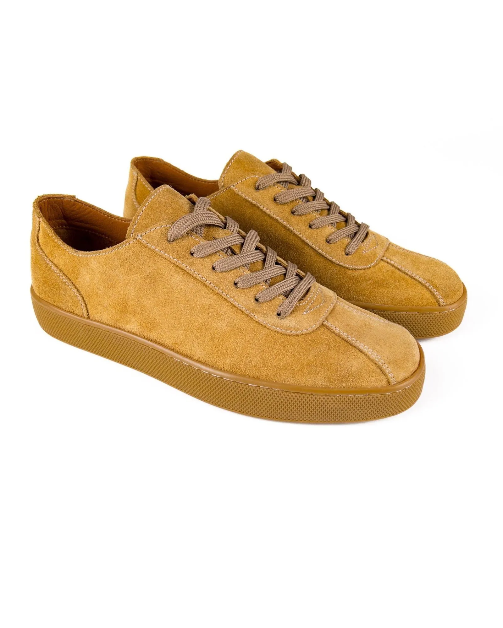 T-Scrambler Camel Genuine Suede Leather Men's Sports Sneaker