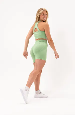 Tempo Seamless Scrunch Shorts & Sports Bra Set - Mint