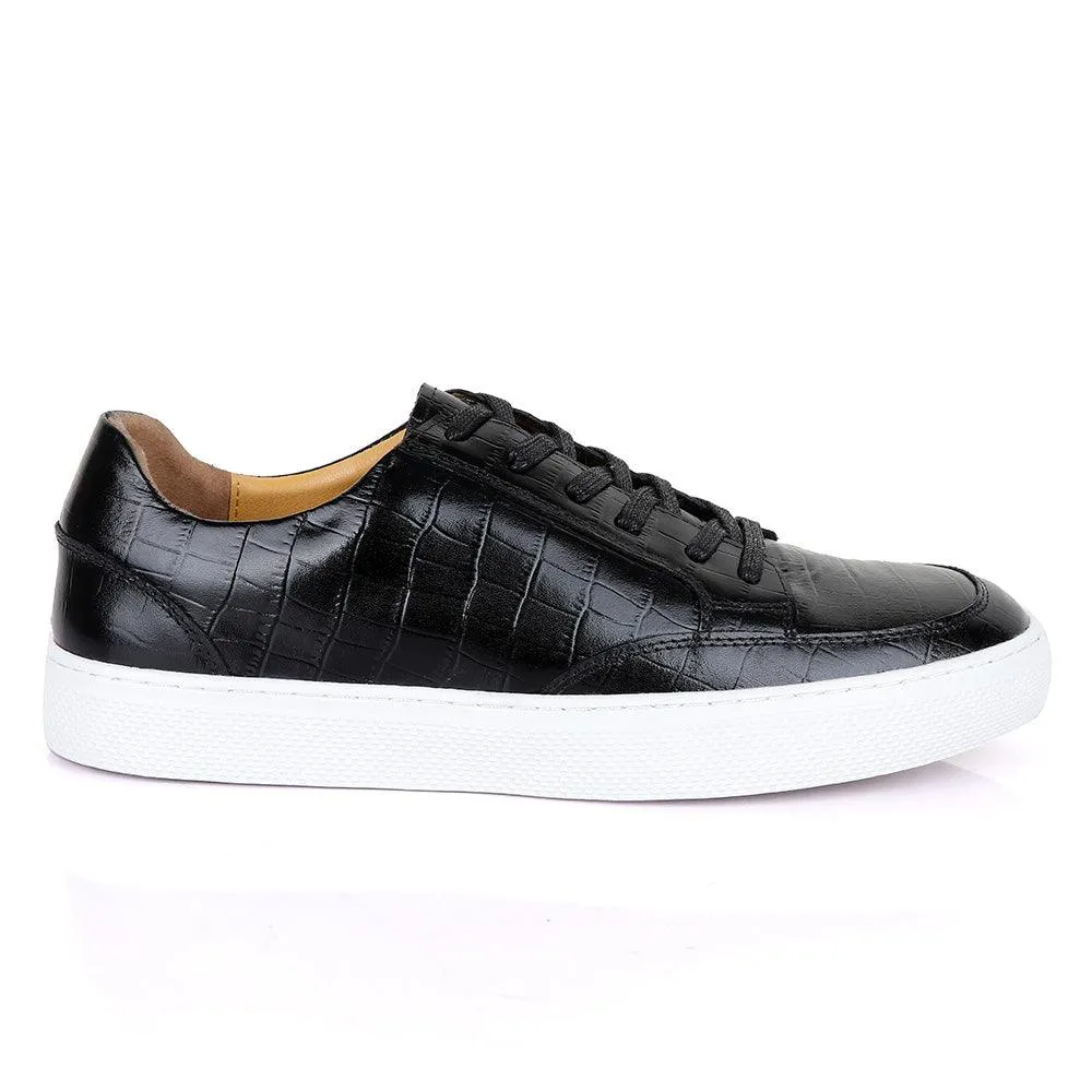 Terry Taylors Cooperate Black Leather Sneaker Shoe