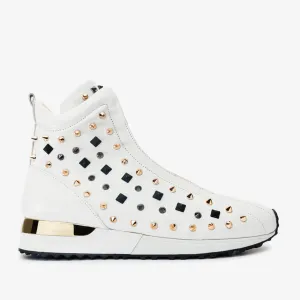 The Infanta High-Top White Spike Leather Men Sneaker Limited Edition