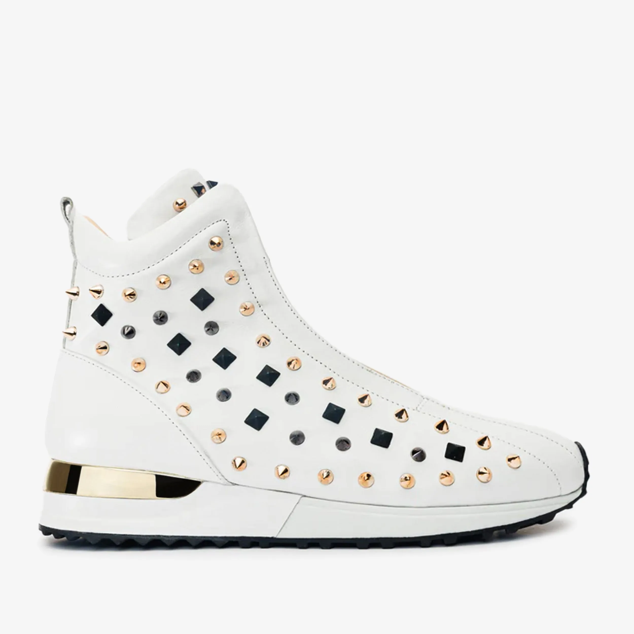 The Infanta High-Top White Spike Leather Men Sneaker Limited Edition