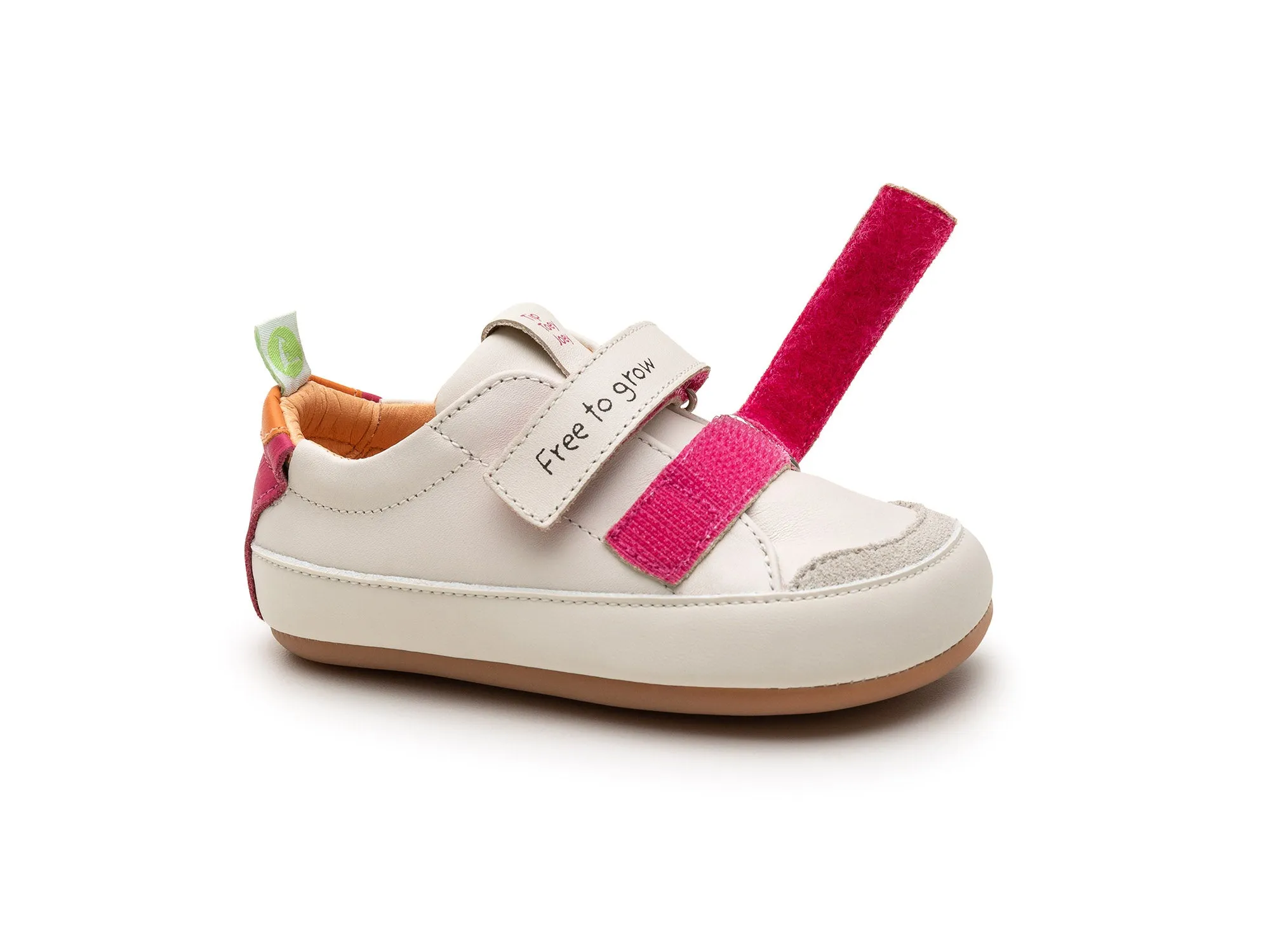 Tip Toey Joey Girl's Bossy Play Sneakers - Tapioca / Tangerine / Pitaya Pink