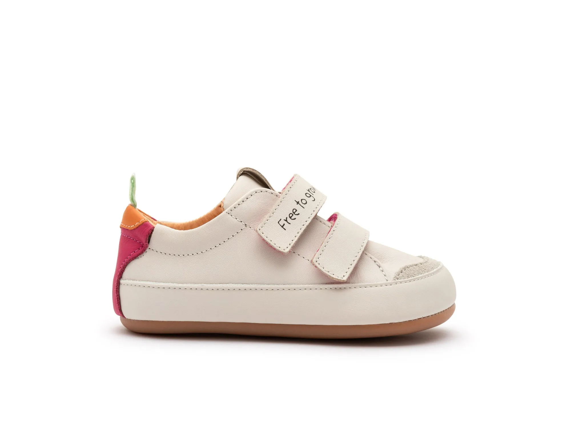 Tip Toey Joey Girl's Bossy Play Sneakers - Tapioca / Tangerine / Pitaya Pink