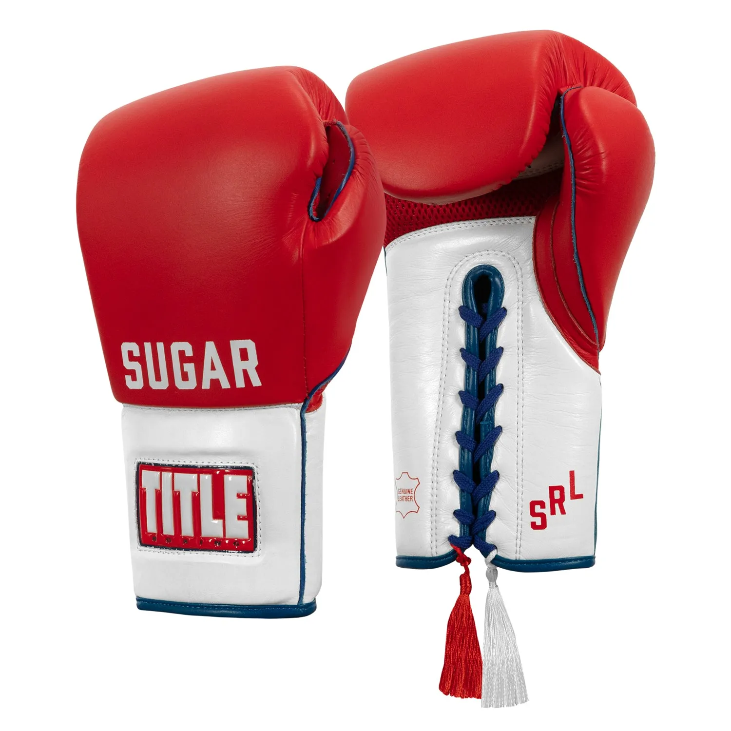 TITLE Boxing Sugar Ray Leonard Signature Leather Sparring Gloves