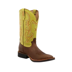 Twisted X Men's 12" Ruff Stock Western Peanut/Lime Square Toe