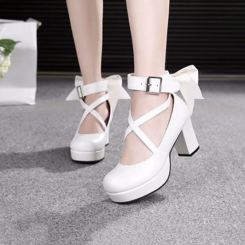 Uniwim Lolita Bow Heels Shoes SE22300