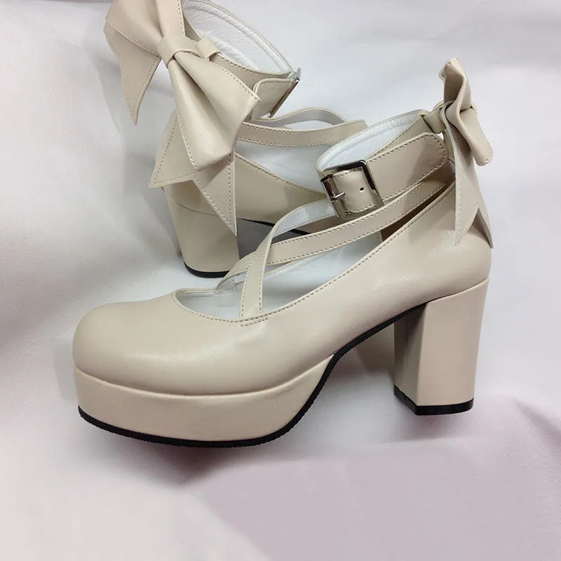 Uniwim Lolita Bow Heels Shoes SE22300