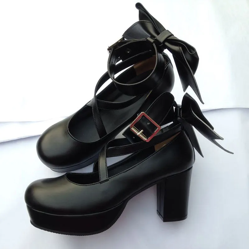 Uniwim Lolita Bow Heels Shoes SE22300