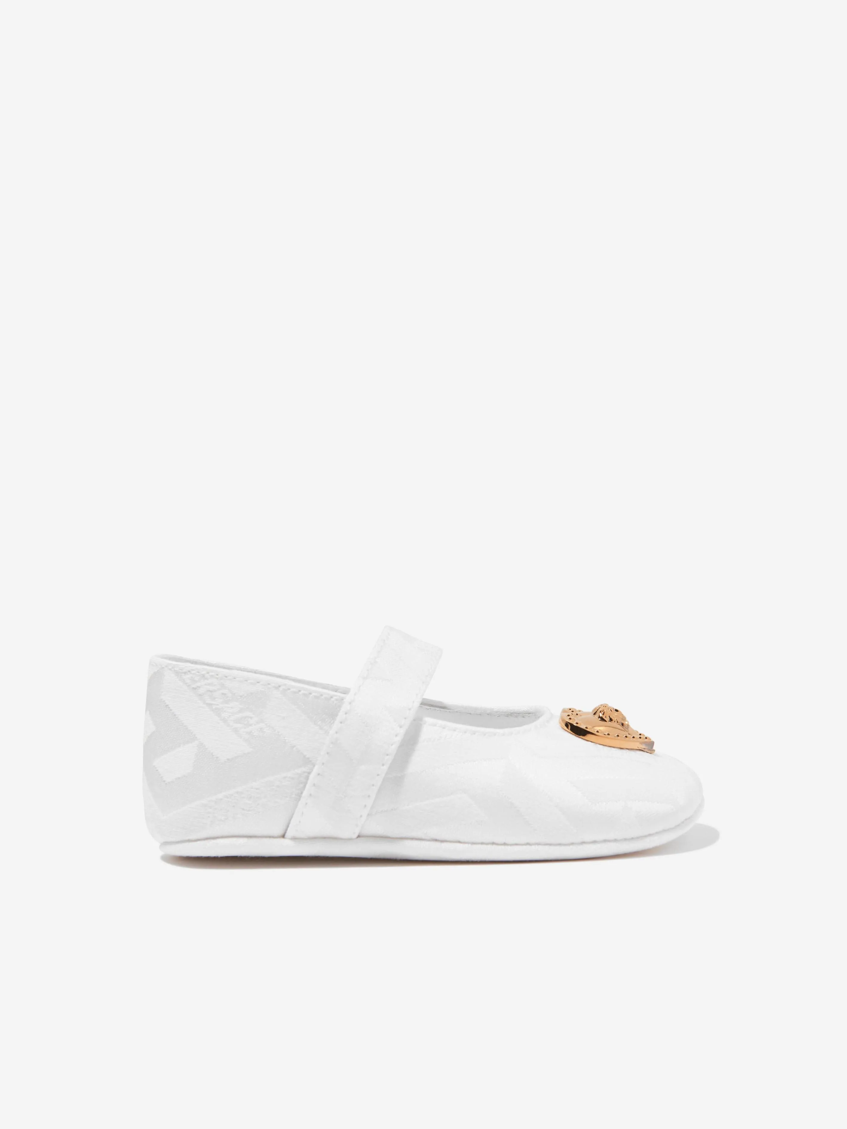 Versace Baby Girls Leather Shoes in White