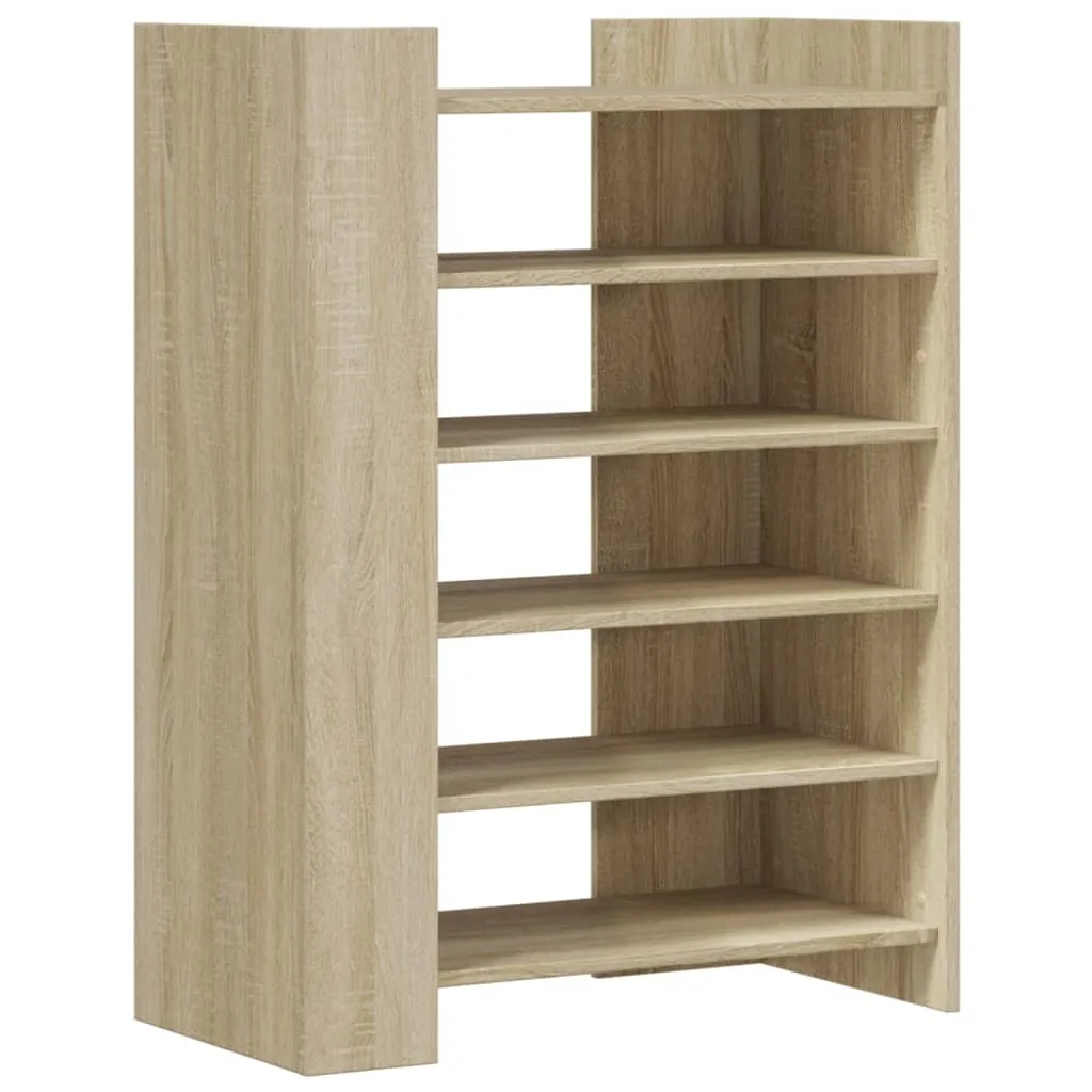 vidaXL Shoe Cabinet Sonoma Oak 74.5x37.5x100 cm Engineered Wood