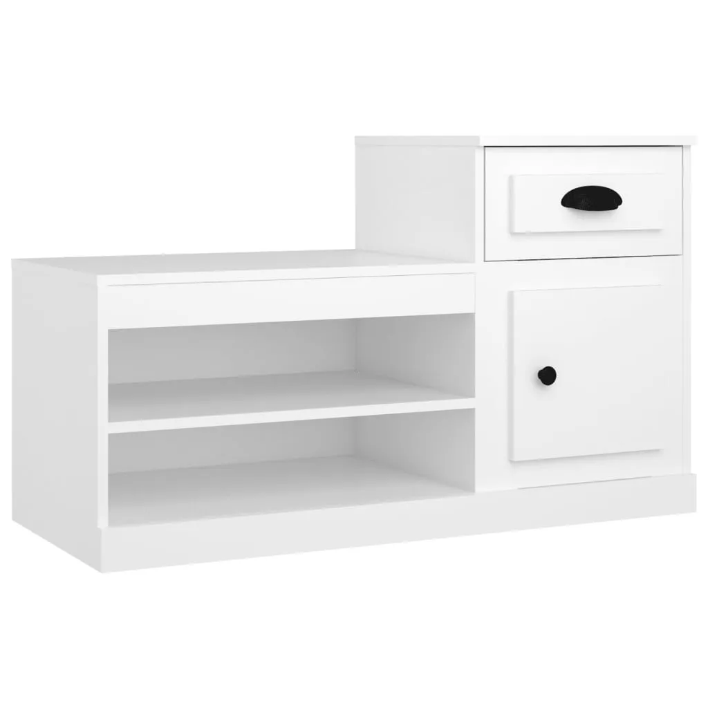 vidaXL Shoe Cabinet White 100x42x60 cm Engineered Wood