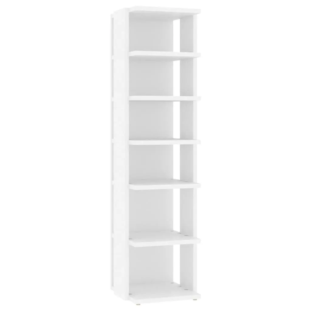 vidaXL Shoe Cabinet White 27.5x27x102 cm Engineered Wood