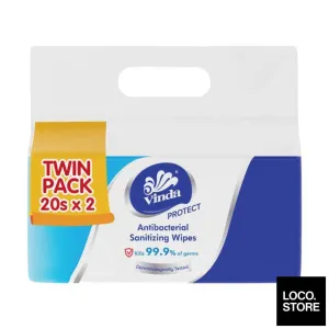 VINDA Protect Antibac Wipes 2x20s