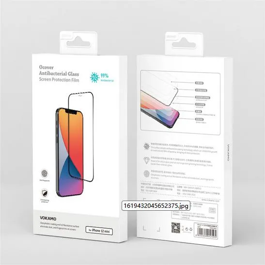 VOKAMO Anti-bacterial iPhone 12 Screen Protector 2.5D Tempered Glass Film