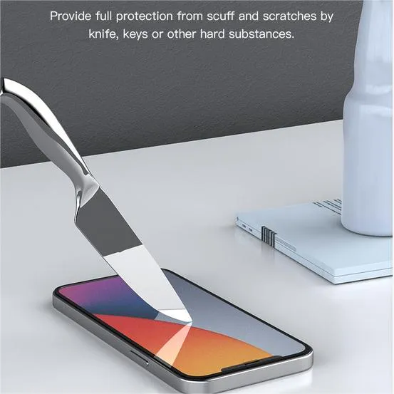 VOKAMO Anti-bacterial iPhone 12 Screen Protector 2.5D Tempered Glass Film