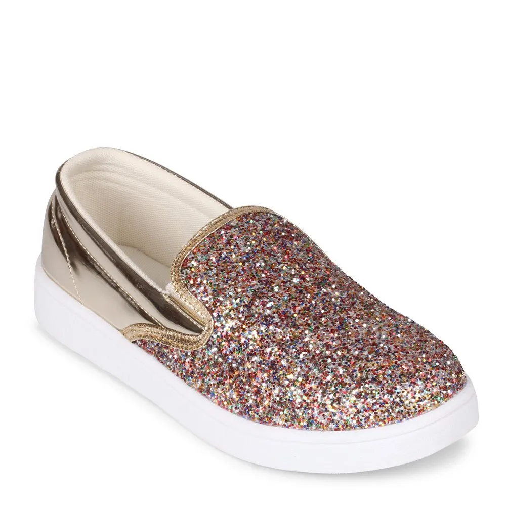 Wanted "Spangle" Slip On Glitter Detailing Sneaker