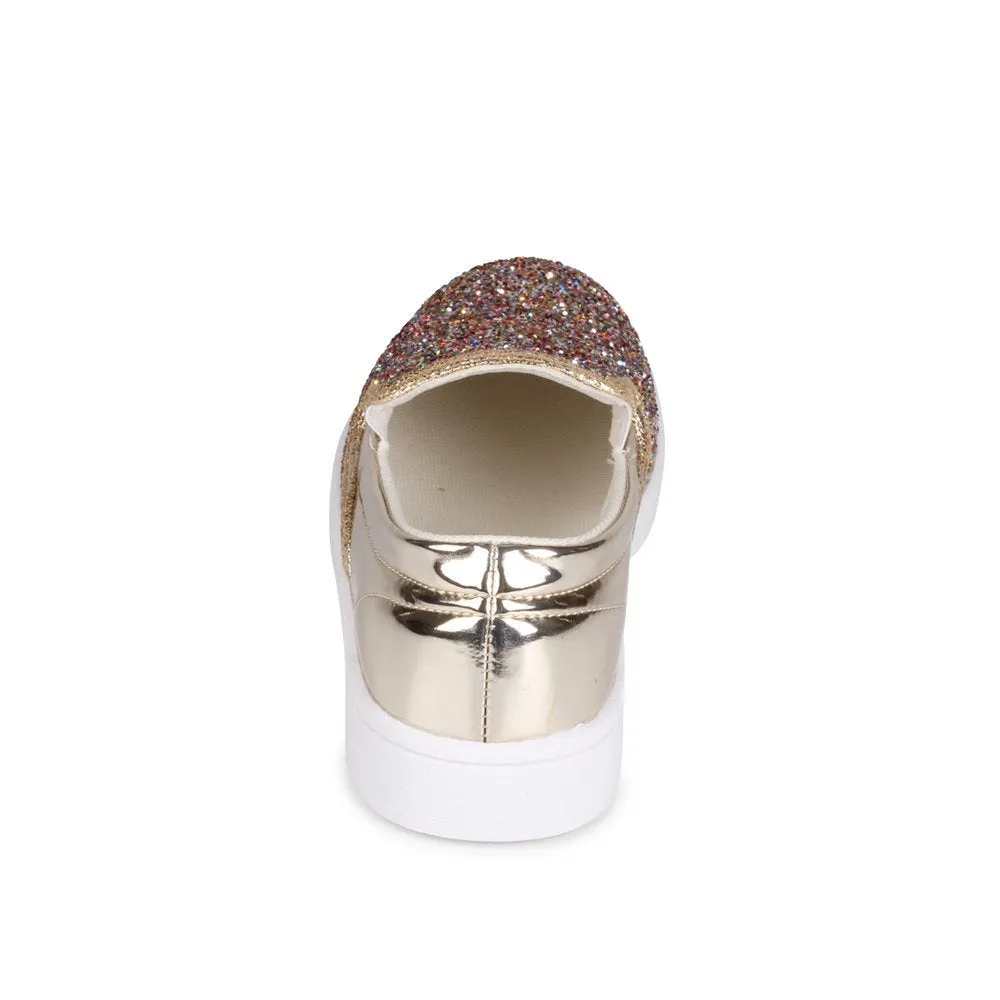 Wanted "Spangle" Slip On Glitter Detailing Sneaker