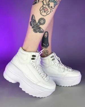 White High Livin' Hi Top Sneakers