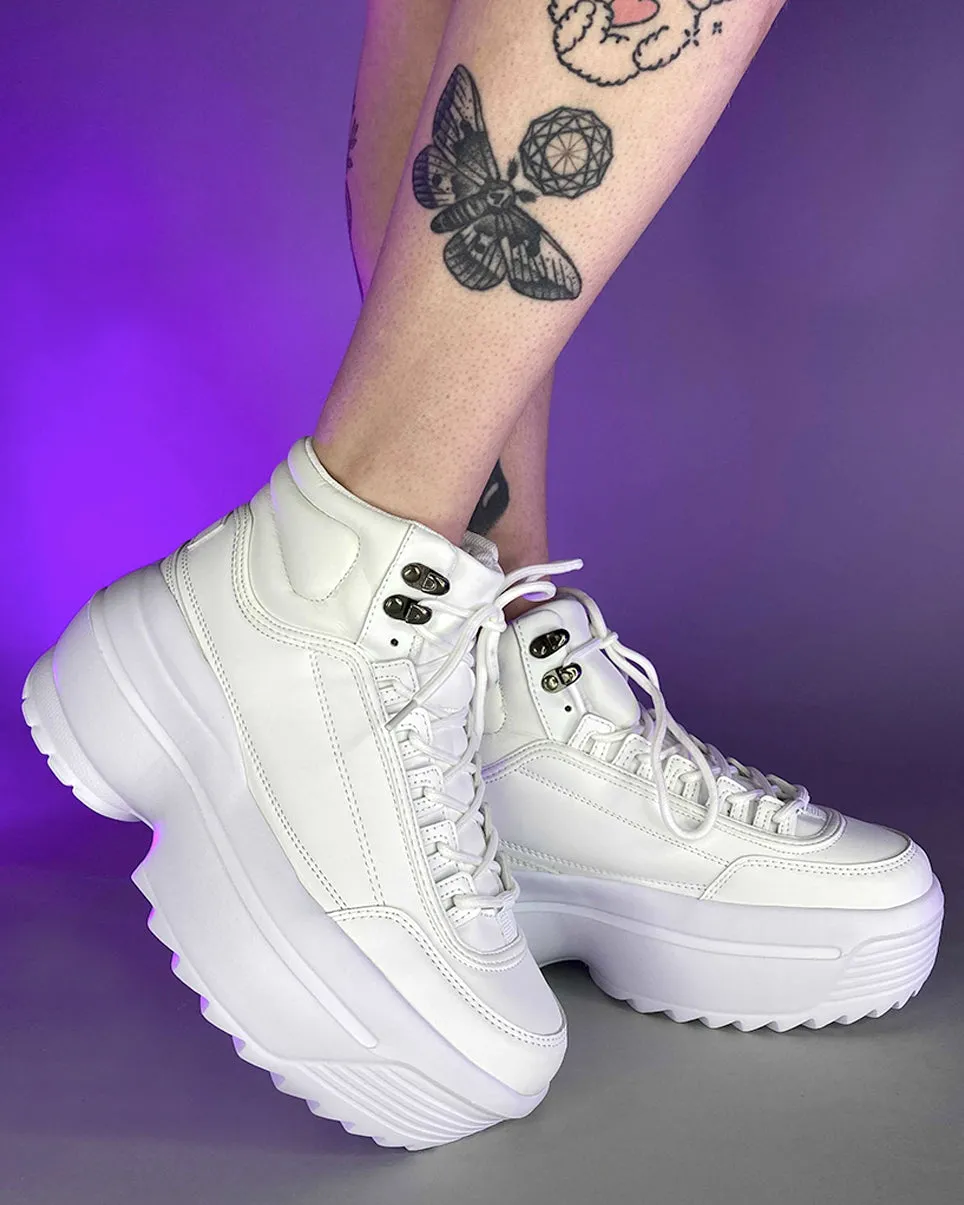 White High Livin' Hi Top Sneakers