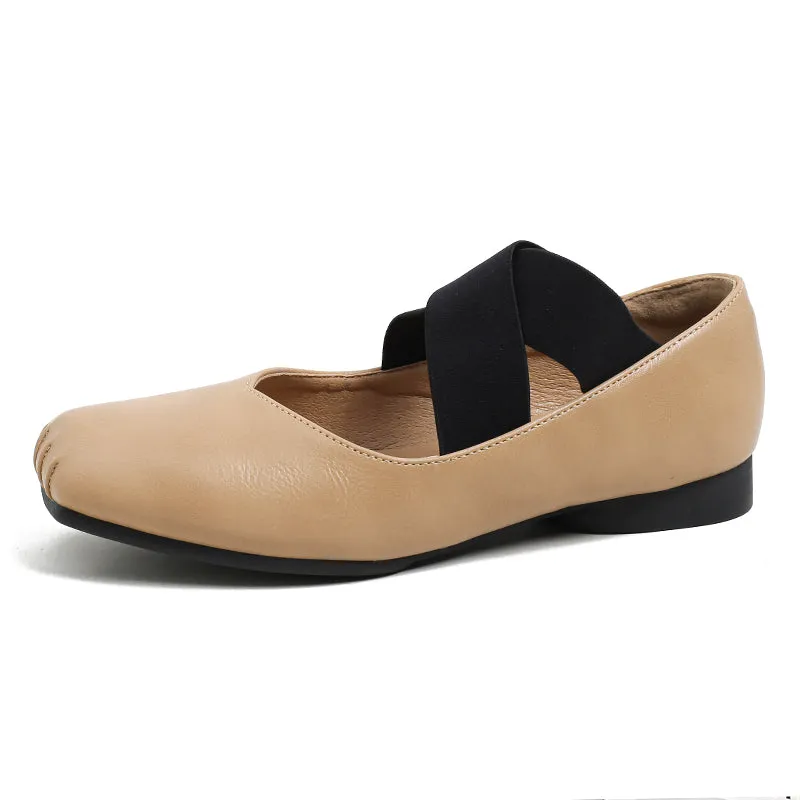 Women Minimalist Casual Cross Strap Soft Flats