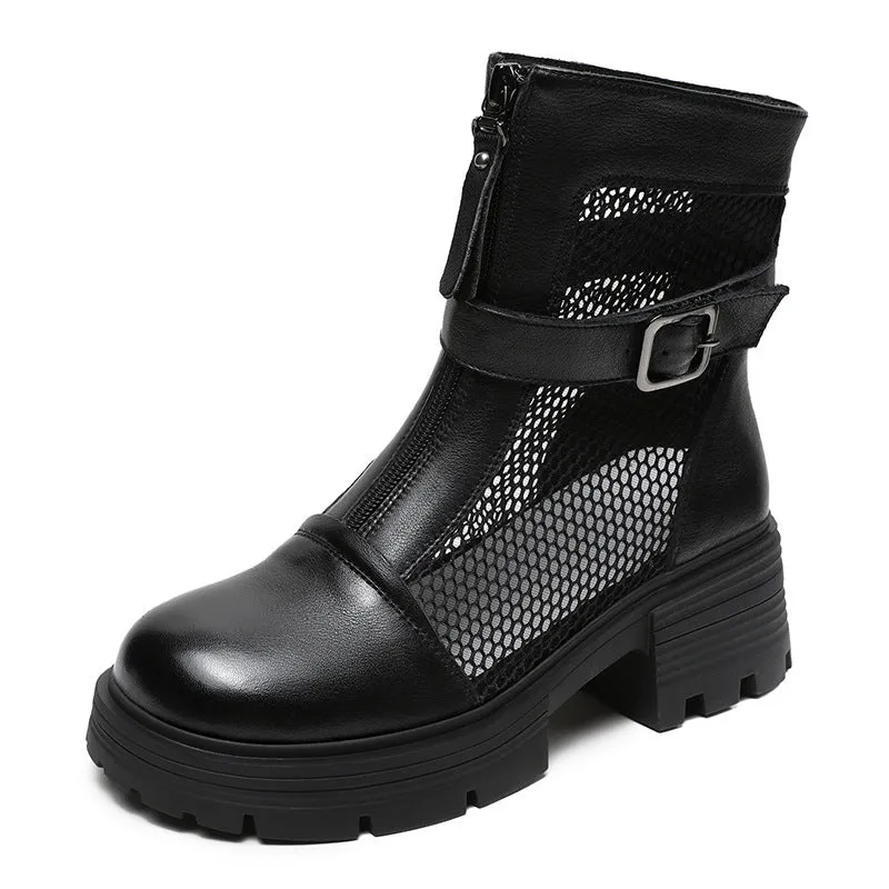 Women Minimalist Summer Hollow Mesh Boots