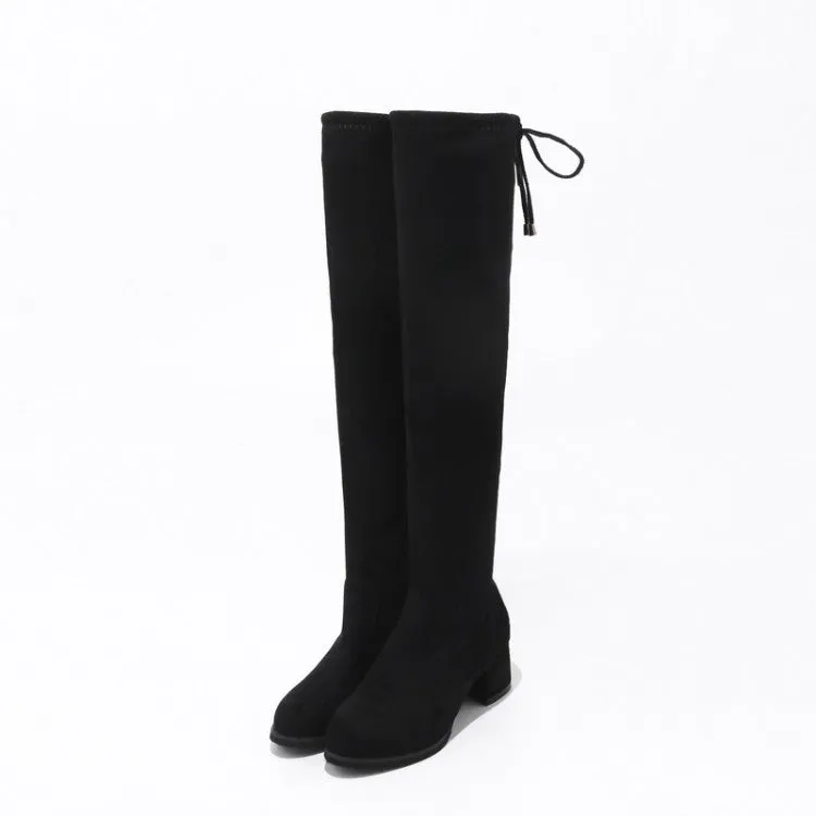 Women's Suede High Heel Knee High Boots