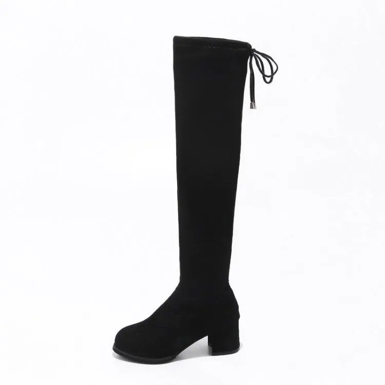 Women's Suede High Heel Knee High Boots