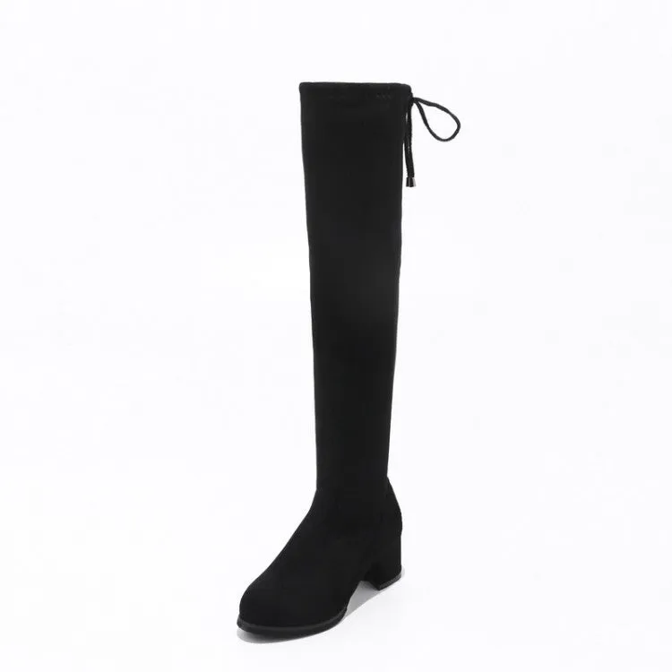 Women's Suede High Heel Knee High Boots