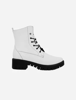 Workers No. 3 Desserto® Cactus Leather Vegan Boots | White